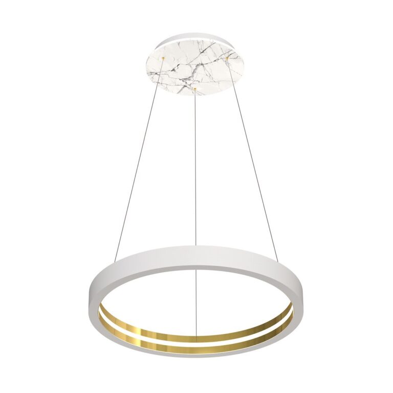 Lampa wisząca Milagro CASSIOPEIA biały + złoty 8.5W LED 3000K ciepła 70 cm