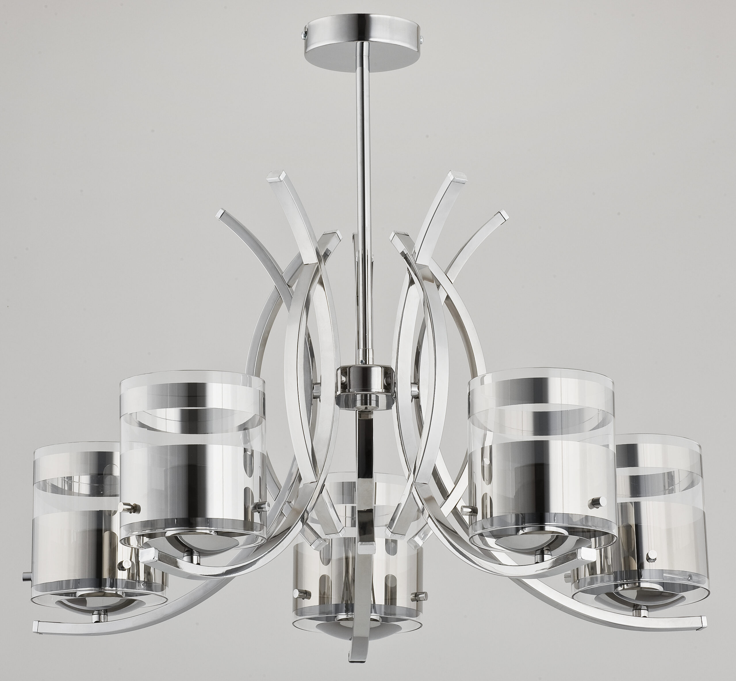 Lampa sufitowa Alfa INDIRA 60 cm chrom 5xE27 salon