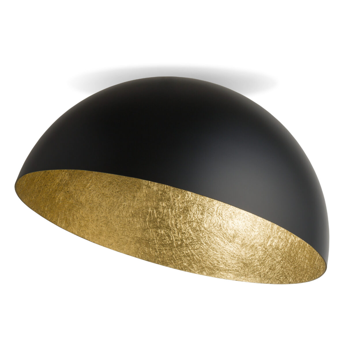 Plafon Sigma Lighting Sfera 90 czarno-złoty kompozytowy E27 śr. 90 cm