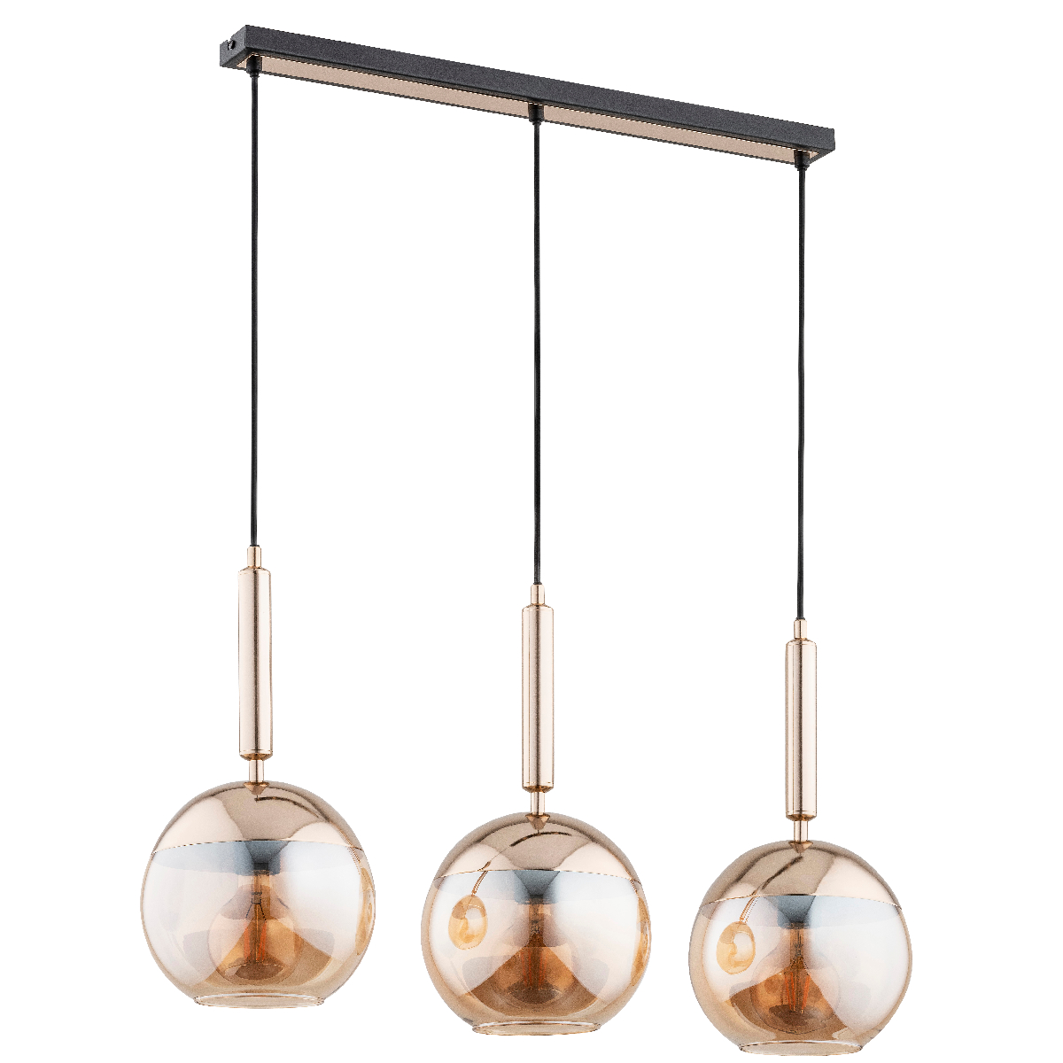 Lampa wisząca Alfa VOLDA 20 cm new-złoty 3xE27 salon
