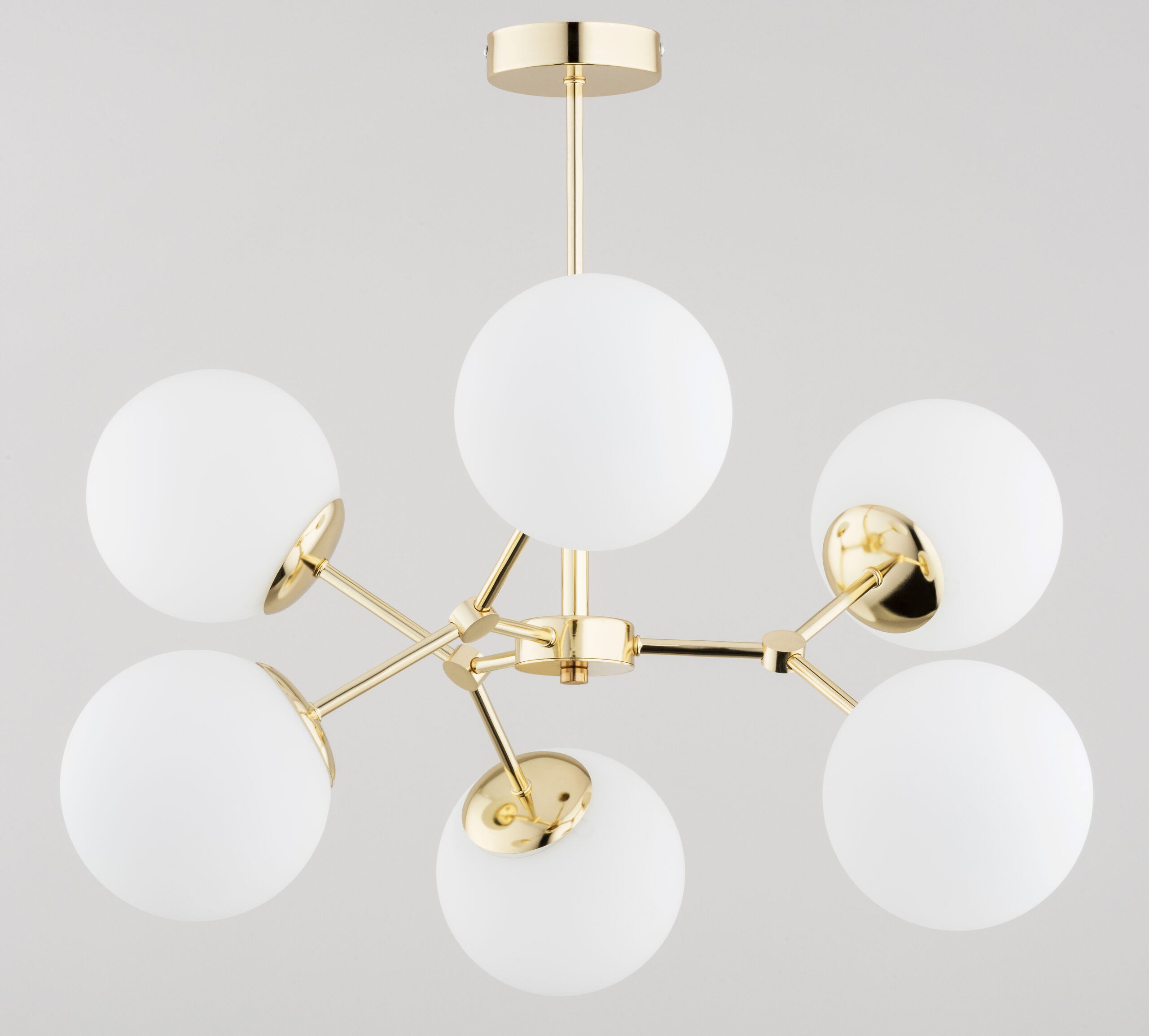 Lampa sufitowa Alfa FOTON 58 cm złoty 6xE14 salon