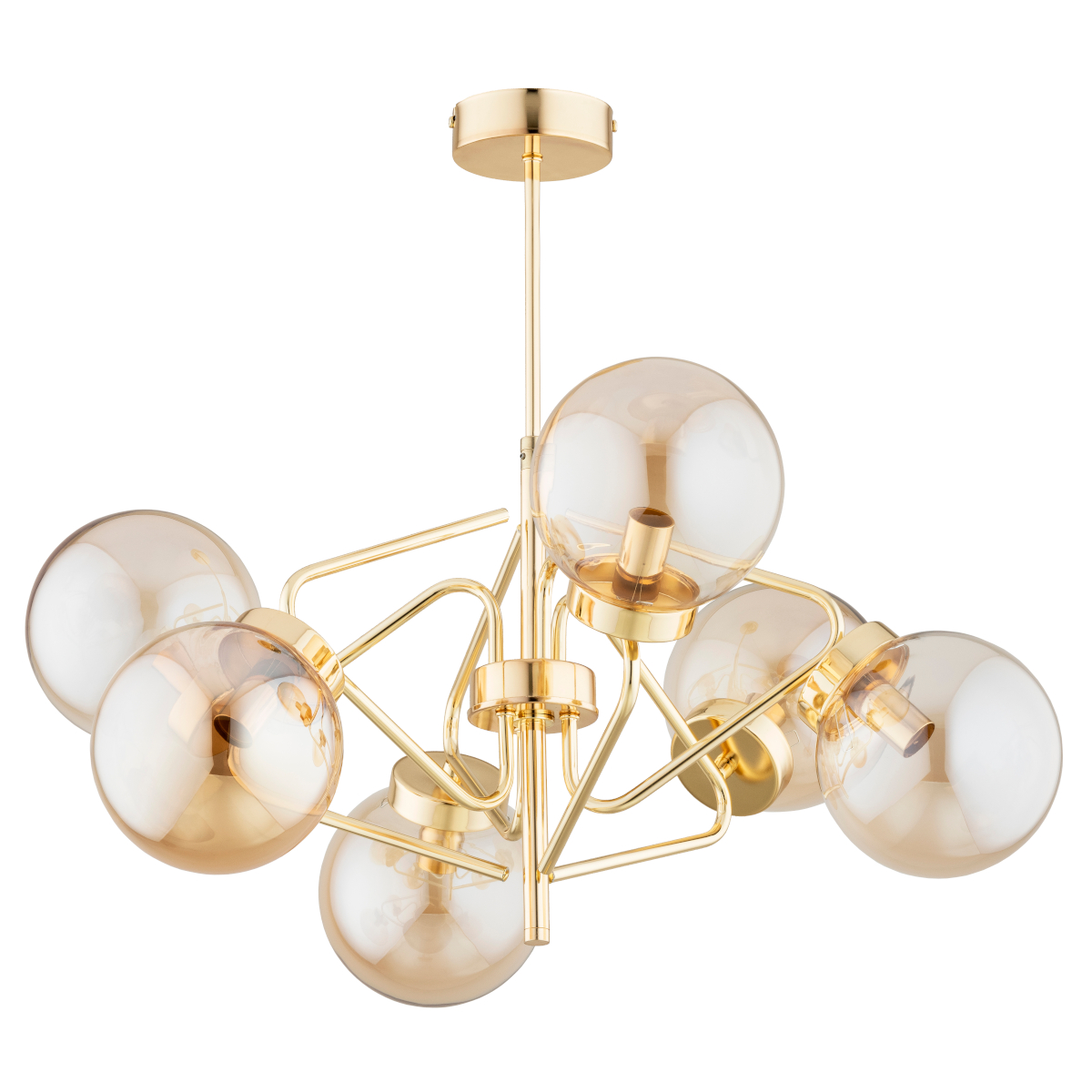 Lampa sufitowa Alfa BARSUM MIX 56 cm złoty 6xE14 salon