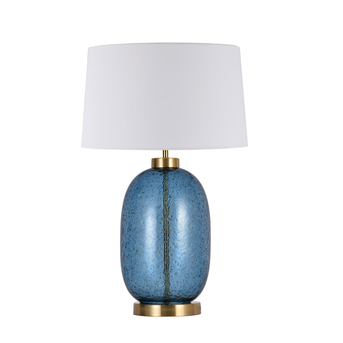 Lampa biurkowa Light Prestige Amur niebieska 1xE27 szklana