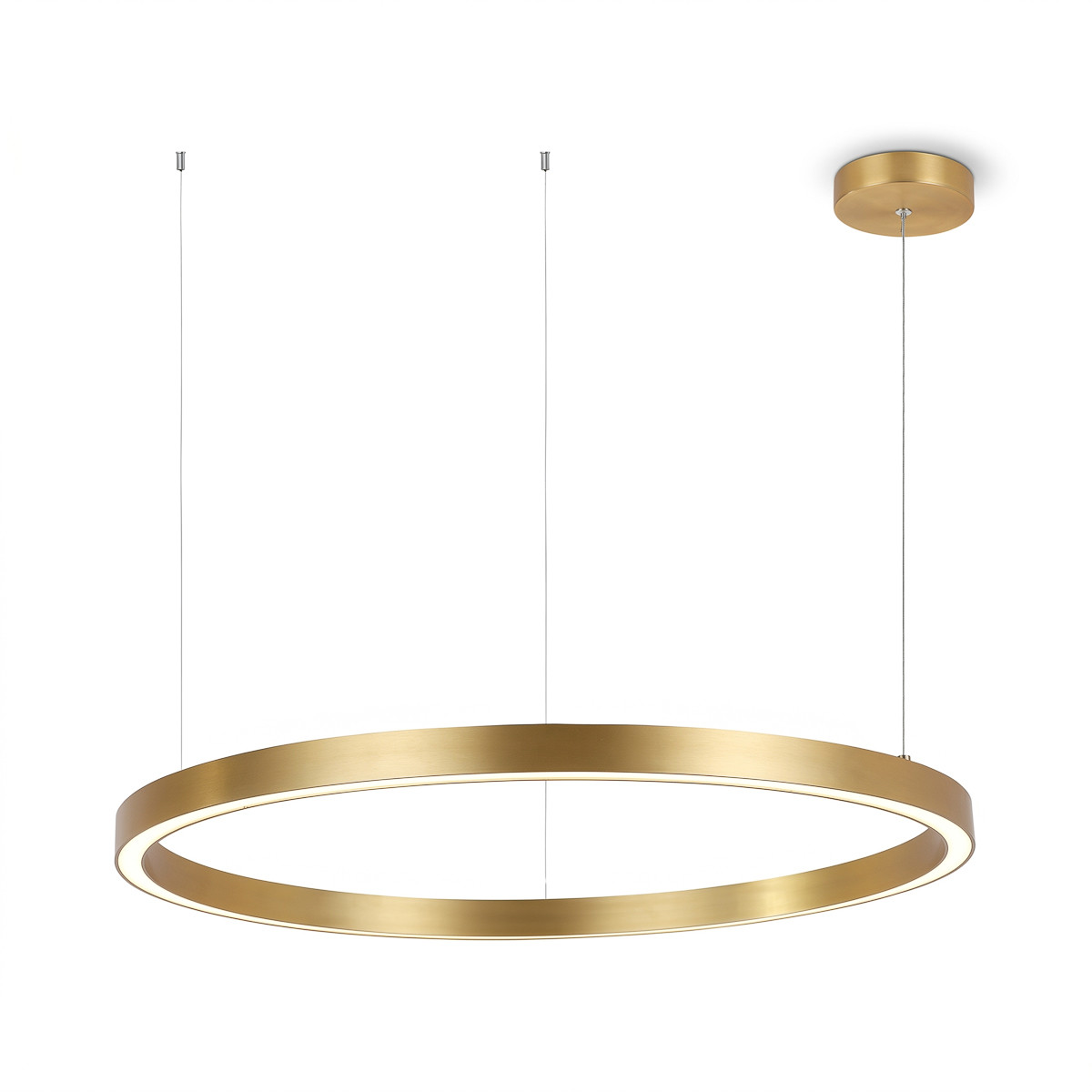 Lampa wisząca Light Prestige Midway szczotkowane złoto LED ø80 cm