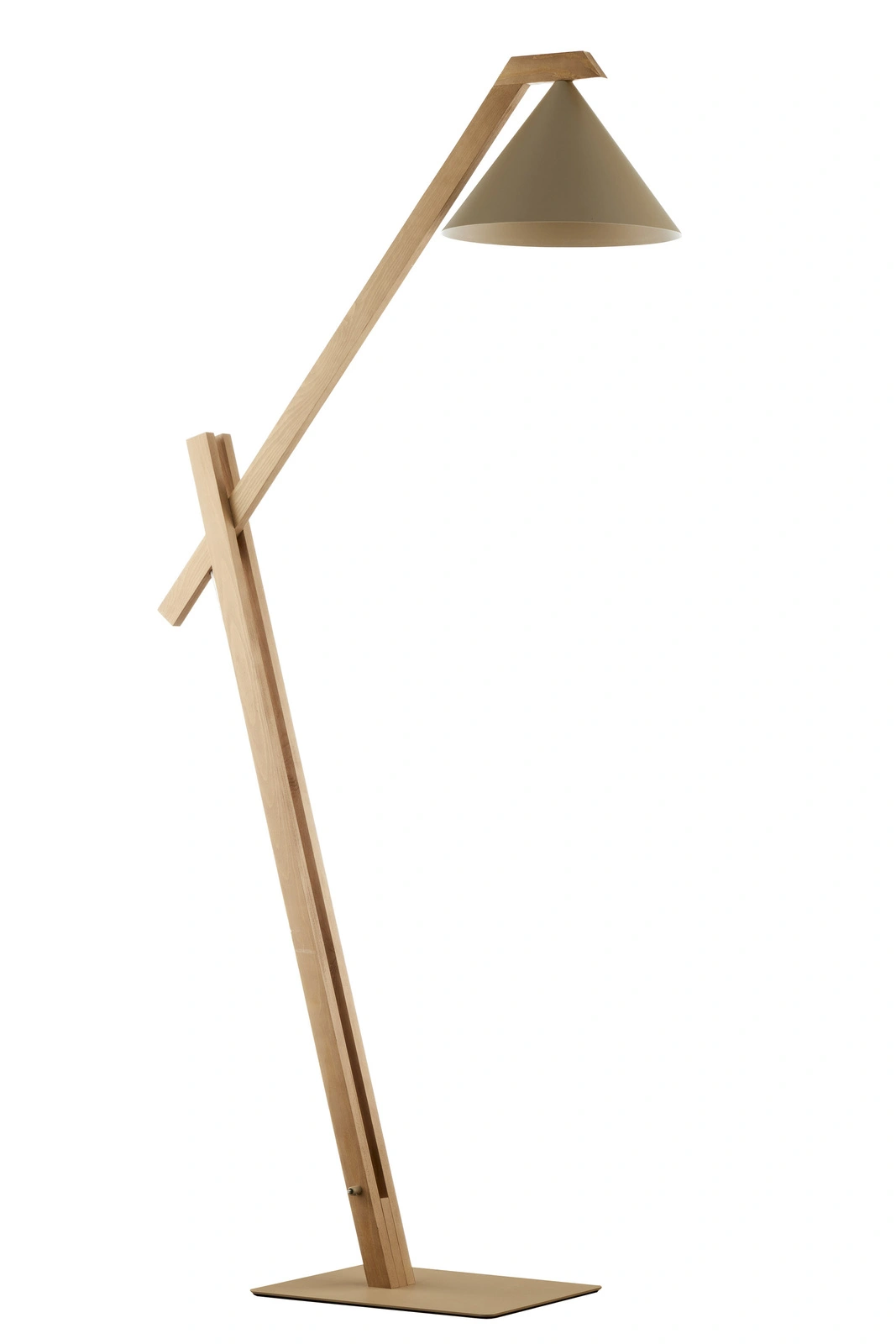 Lampa podłogowa Sigma Deco ciepło-beżowa jasny brąz klosz beżowy E27