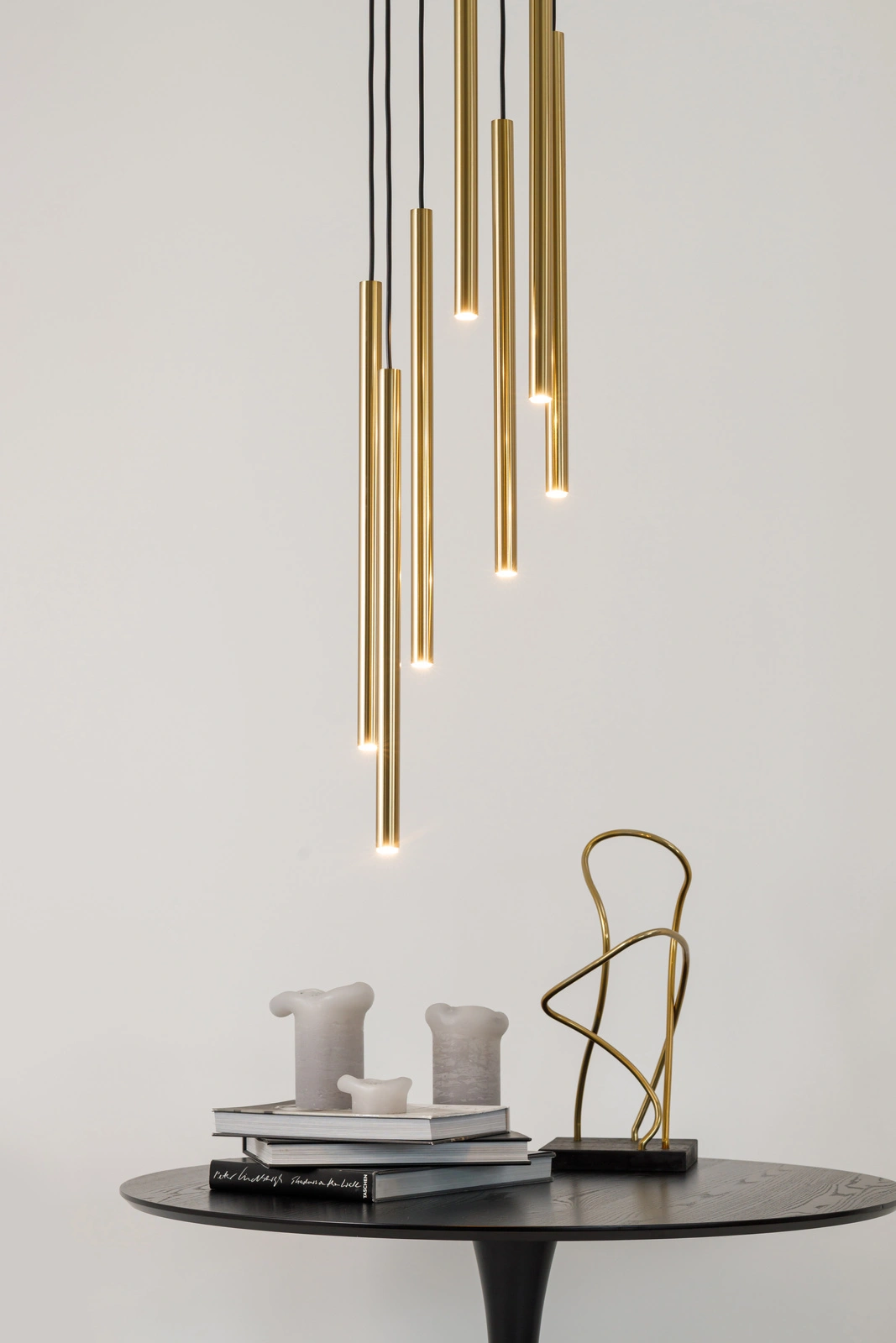 Lampa wisząca Sigma Lighting Sopel Lux złota szczotkowana mosiądzowana 7xG9