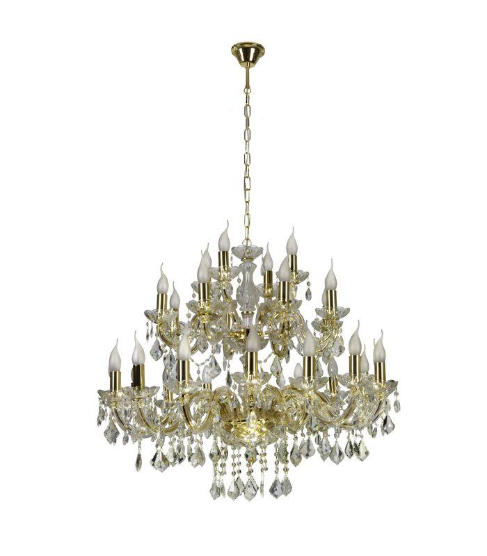Lampa wisząca Maria 28xE14 złoty glamour