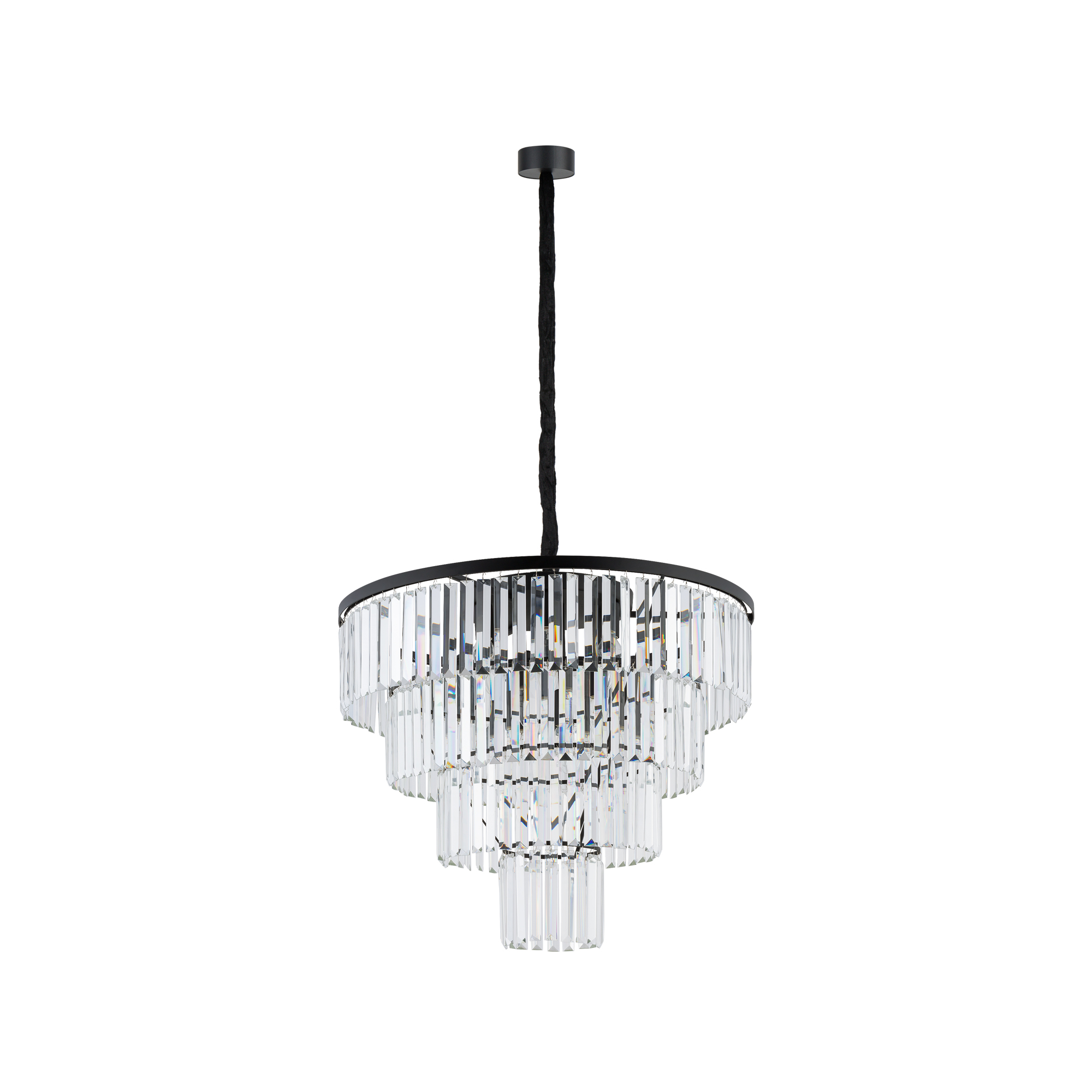 Żyrandol Nowodvorski CRISTAL 12xE14 transparentny salon czarny glamour