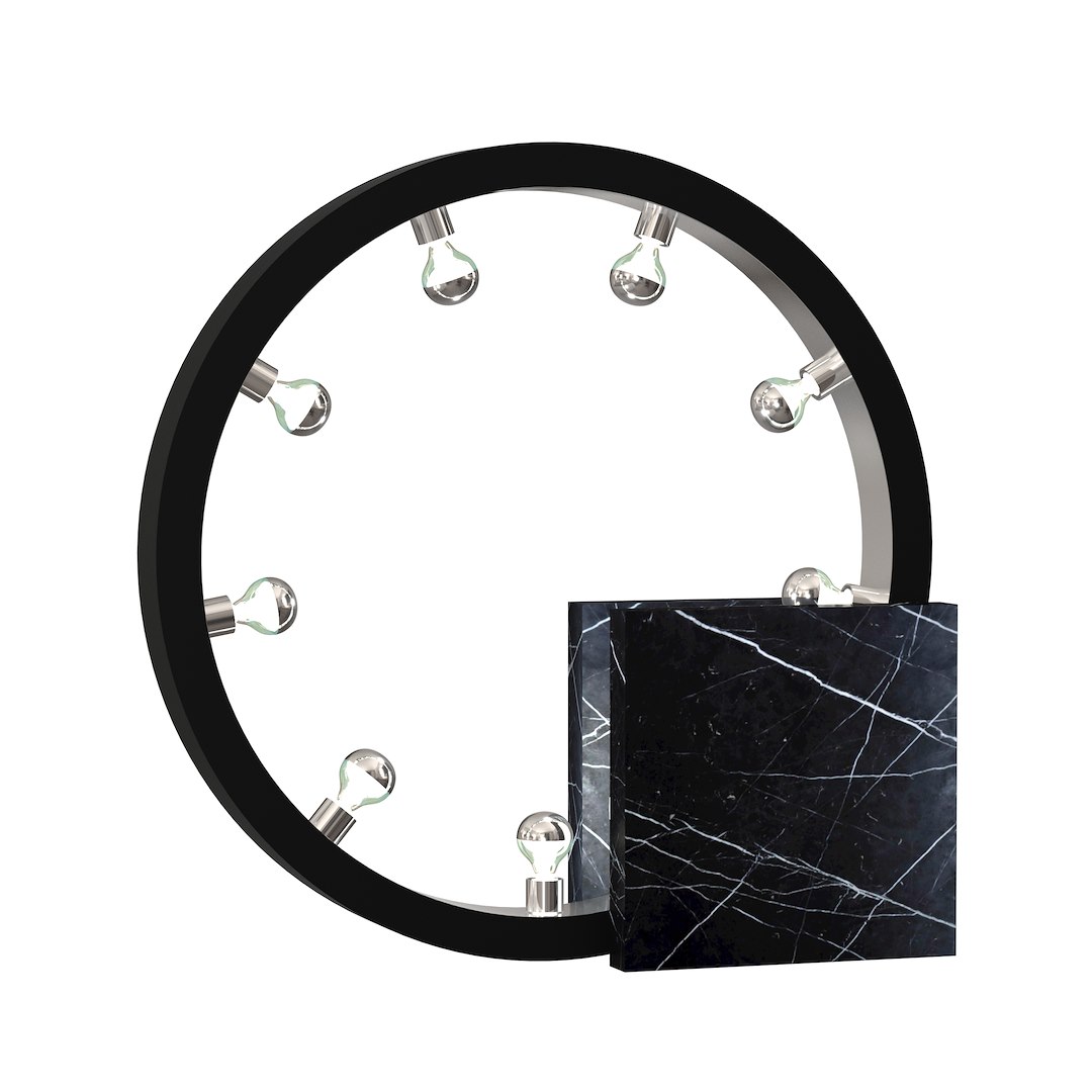 Lampa stojąca Milagro CASSIOPEIA czarny + chrom 9xE14 max 40W 70 cm